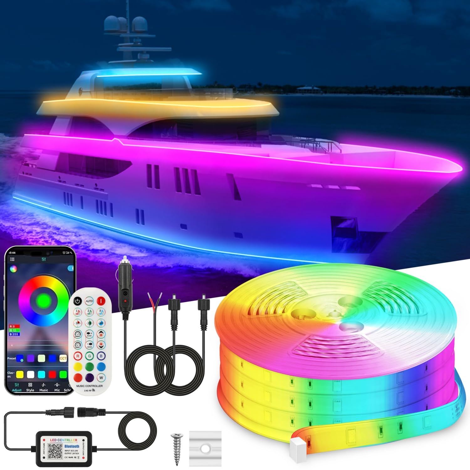 RGB Marine LED Strip Lights